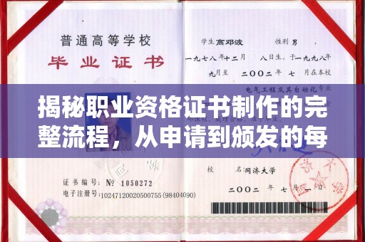 纳雍揭秘职业资格证书制作的完整流程，从申请到颁发的每一步