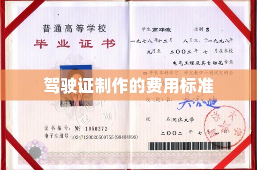 纳雍驾驶证制作的费用标准