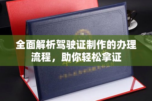 纳雍全面解析驾驶证制作的办理流程，助你轻松拿证