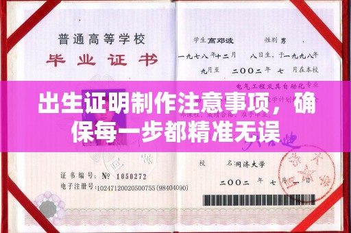 纳雍出生证明制作注意事项，确保每一步都精准无误