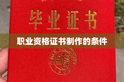 纳雍职业资格证书制作的条件