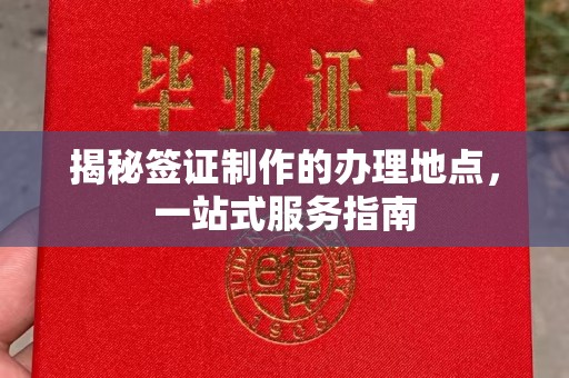 纳雍揭秘签证制作的办理地点，一站式服务指南