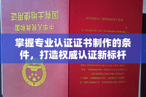 纳雍掌握专业认证证书制作的条件，打造权威认证新标杆